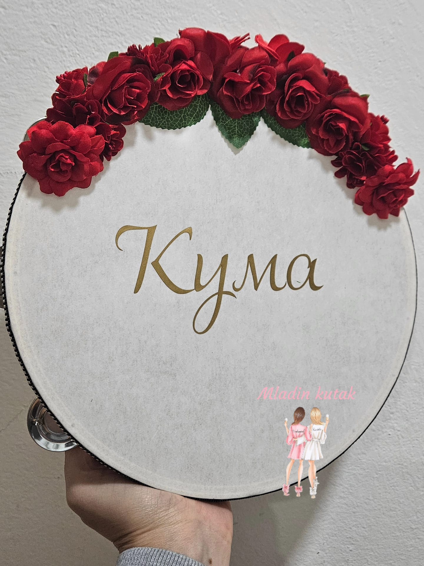 Velika daira 40cm sa zlatnim natpisom